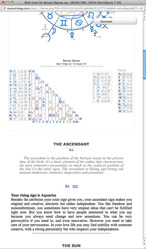 Astrology interpretation report astroquick