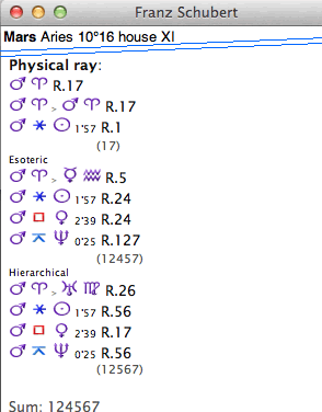 7 rays mars physical body ray