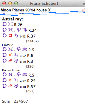 7 rays moon astral ray