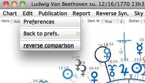 astrology chart synastry reverse comparison