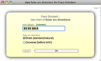 astrology direction solar arc dialog