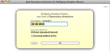 astrology directions chart progressions date dialog