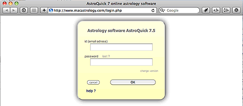 astrology software online connection