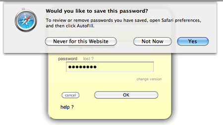 register password in browser