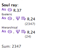 esoteric astrology soul ray search