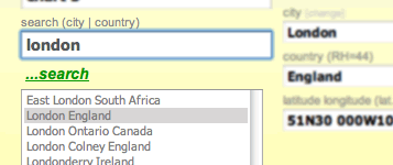 searching for cities in atlas