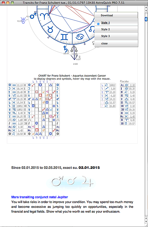 planetary transits interpretation report