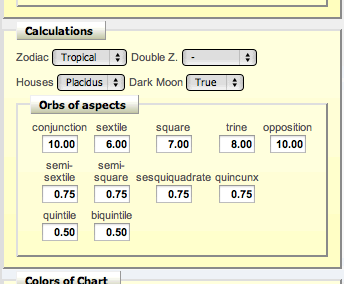 preferences astrology calculations Astro Quick