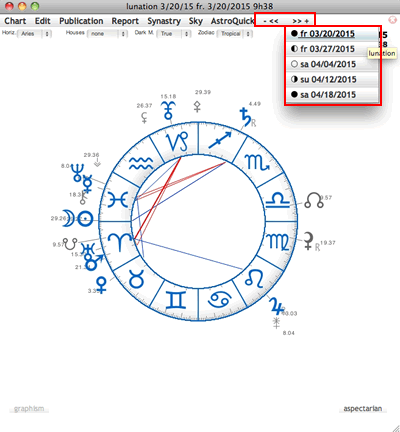 astrology lunar phase chart lunations navigation