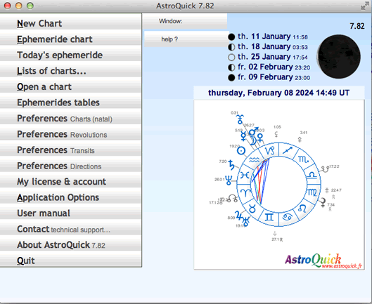 AstroQuick 7 main window